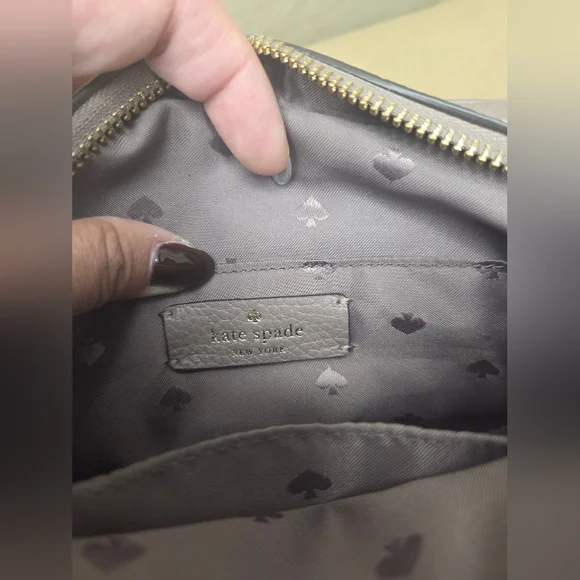 KATE SPADE Camera Bag Crossbody - Pebbled Leather - Mauve/Dusty Lavender - Picture 11 of 13